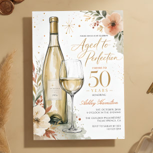 Convite Vinho Branco Envelhecido à Perfeição Aniversário d