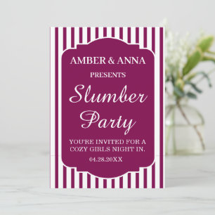 Convite VINHO BRANCO NOME PERSONALIZADO FESTA DE Pijama