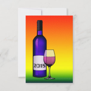 Convite vinho de celebração de 2015