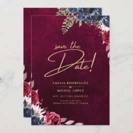 Convite Vinho de Frutas Floral Casamento