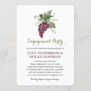 Convite Vinho de Vinho Aquático   Festa de noivado