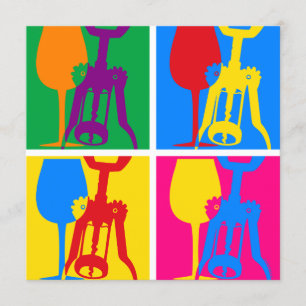 Convite Vinho do pop art