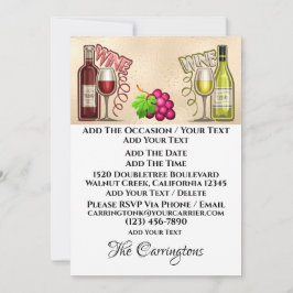 Convite Vinho e Amigos