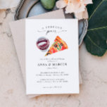 Convite Vinho e Pizza Janto de ensaio de pares perfeito<br><div class="desc">Vinho e Pizza Janto de Ensaios de Pares Perfeitos Convite</div>