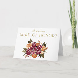 Convite Vinho e Rosas Você Será Minha Madrinha de casament