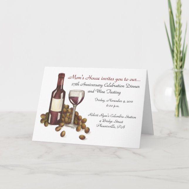 Convite Vinho Provando Coquetel Vidro De Garrafas (Frente)