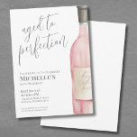 Convite Vinho Simples Sessenta e sessenta Festas de aniver<br><div class="desc">Vinho sofisticado Simples Sessenta Convite de aniversário. Marque 60 anos com esse eterno e um convite elegante, apresentando uma grande garrafa de vinho cor-de-água rosa e cinza no lado direito para um toque contemporâneo. "Aged to Perfection" é exibido elegantemente no topo na tipografia de script, com uma fonte serif clássica...</div>
