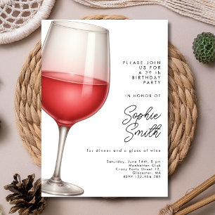 Convite Vinho tinto envelhecido à perfeição festa de anive
