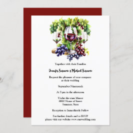 Convite Vinhos de uvas aquáticas vinícolas