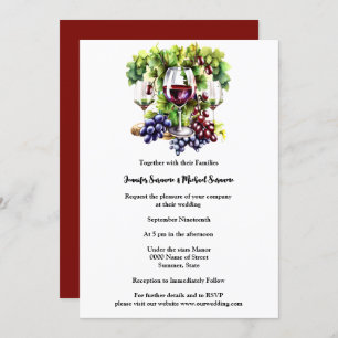 Convite Vinhos de uvas aquáticas vinícolas