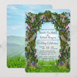 Convite Vinhos-de-vidro, crepúsculos-de-mel e aves-de-cab