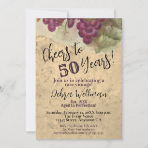 Convite Vinícola 60º Aniversário Parabéns pelos 60 Anos