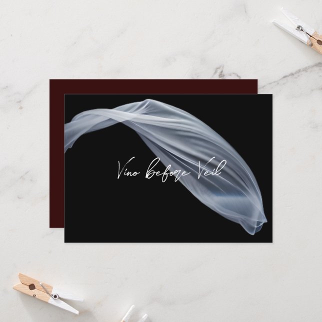Convite Vino antes da Festa de solteira de vinho tinto Vei (Frente/Verso In Situ)