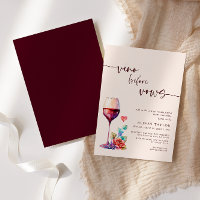 Vino Antes de Vows Chá de panela Burgundy