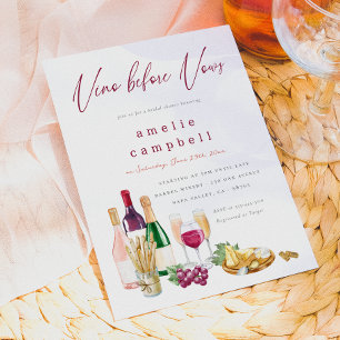 Convite Vino Antes Do Chá de panela De Vinhos