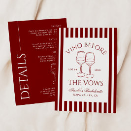 Convite Vino Antes do Fim de Semana da Bachelorette dos Vo
