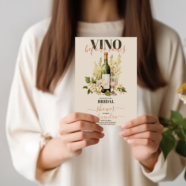 Convite Vino Antes Do Vows, Chá de panela De Provando De V (Criador carregado)