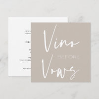Vino antes do Vows Taupe Cream Provando