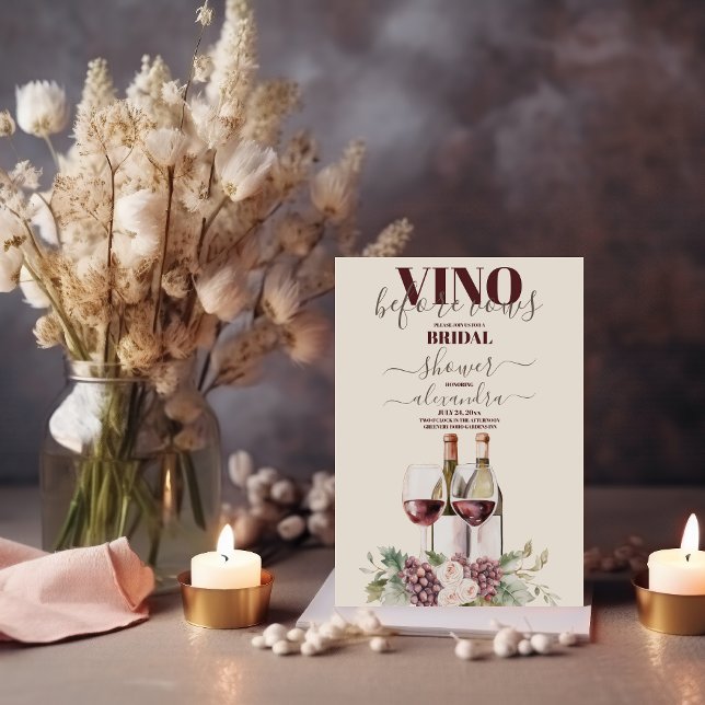 Convite Vino Before Vow, Winery, Chateau Chá de panela (Criador carregado)