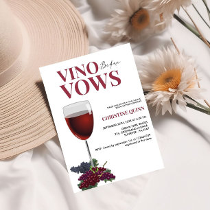 Convite Vino minimalista antes dos votos do vinho Chá de p