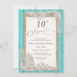 Convite Vintage 10 anos de Aniversário