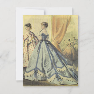 Convite Vintage 1860s Mulheres V3 Tea Party