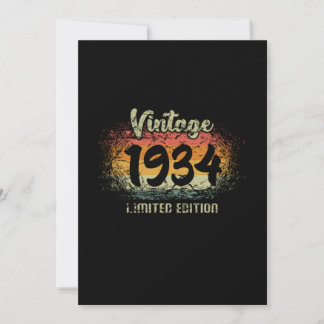Convite Vintage 1934 Limited Edition Aniversário