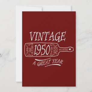 Convite Vintage 1950 Um Grande Ano
