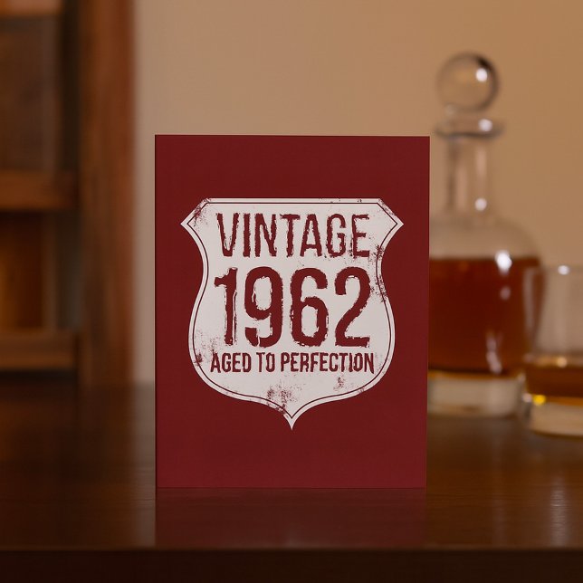 Convite Vintage 1962 Aged To Perfection (Criador carregado)