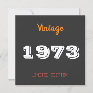 Convite Vintage 1973 edição limitada 53º presente de anive