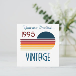 Convite Vintage 1995 - aniversário de 30 anos da faixa ret