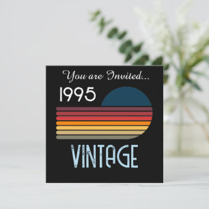 Convite Vintage 1995 - aniversário de 30 anos da faixa ret
