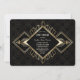 Convite Vintage 20s Excelente preto Dourado Gatsby Sweet X (Frente)