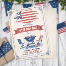 Vintage 4 de julho de CHURRASCO ID1105