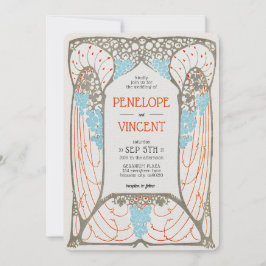 Convite Vintage Abstrato Letterpress Style Wedding