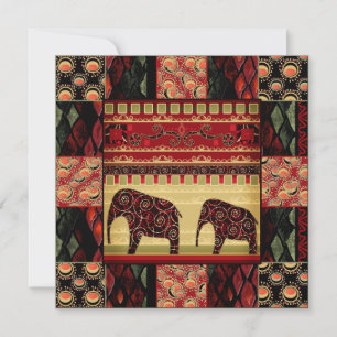 Convite Vintage abstrato retro africano índio