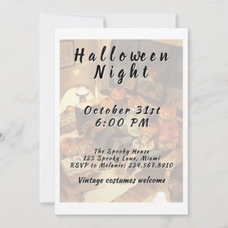 Convite Vintage Adult Halloween Costume Party 