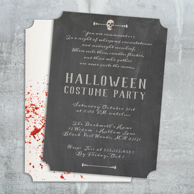 Convite Vintage Adult Halloween Party (Criador carregado)