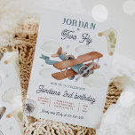 Convite Vintage Airplane - Dois Viagem<br><div class="desc">Avião Vintage Convite de festas de dois Viagens de voo Todos os designs são © PIXEL PERFECTION PARTY LTD</div>