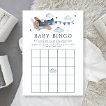Convite Vintage Airplane Watercolor Baby Bingo Invation<br><div class="desc">Vintage Airplane Watercolor Baby Bingo Invitation. Jogo de chá de fraldas do garoto do avião,  bonito e vintage. Acho que os presentes que a mãe vai receber,  primeiro para marcar cinco em seguida ganham!</div>