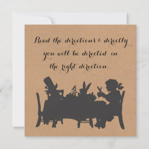 Convite Vintage Alice no Aniversário do Tea Party no País