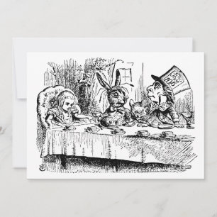Convite Vintage Alice no Wonderland Tea Party