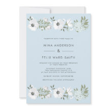 Vintage Anemone Blue Wedding