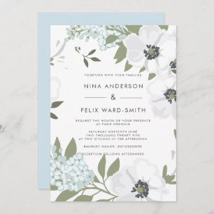 Convite Vintage Anemone Wedding