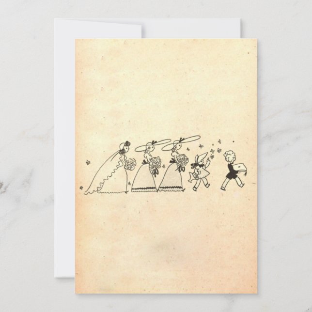 Convite Vintage Antigo Casamento Retroativo Rústico do Cas (Verso)