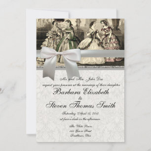 Convite Vintage Antique Bride Casamento