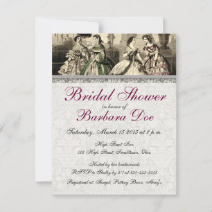 Convite Vintage Antique Bride Casamento