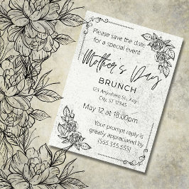 Convite Vintage, Apreciando a Maternidade, Brunch do Dia d