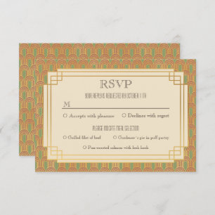 Convite Vintage Art deco rsvp