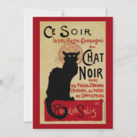 Vintage Art Nouveau, Ce Soir Chat Noir Black Cat